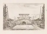 Stefano della Bella, 6 Blätter: Vues de la villa de Pratolino, près de Florence, 1651, Etching