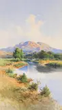 Angelos Giallinas, Landschaft auf Korfu, Watercolour