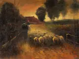 Anton Mauve, Heimkehrende Schafherde, 1870, Oil on canvas