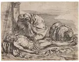 Jusepe de Ribera gen. Lo Spagnoletto, Zugeschrieben - Die Beweinung Christi, 1620, Etching