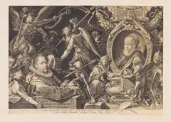 Aegidius Sadeler, Bartholomäus Spranger und seine Frau Christina Muller, 1600, Engraving