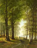 Waldweg by Jacobus Johannes van Poorten, 1888, Oil on canvas, sold Oct 2010
