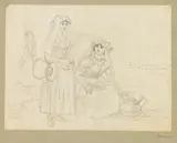 Carl Rottmann, Zugeschrieben - Zwei Frauen in italienischerTracht