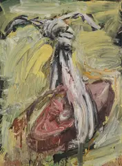 Dieter Krieg, Ohne Titel (Kotelett im Schlaufe), 1988, Oil on canvas