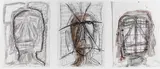 Markus Lüpertz, 3 Blätter: Parsival, 1992, Chalk drawing