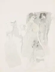 Gesellschaftsszene by Horst Janssen, 1960, Pencil drawing, sold Oct 2010