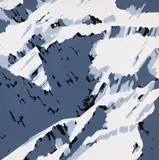 Gerhard Richter, Schweizer Alpen I, 1969, Farbserigrafie auf leichtem Karton