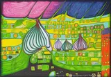 Testament in Gelb by Friedensreich Hundertwasser, 1971, Silkscreen in colours, sold Oct 2010