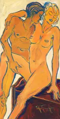 French Love III by Felix Samuel Pfefferkorn, 1978, Acrylic on fibreboard, sold Oct 2010