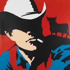 Antonio De Felipe, Vaquero (red), 2001, Acrylic on canvas
