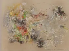 Komposition by Bernard Schultze, 1958, Coloured chalk drawing, sold Oct 2010