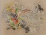 Bernard Schultze, Komposition, 1958, Coloured chalk drawing