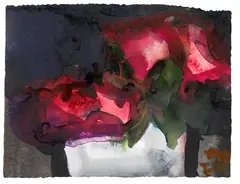 Blumenstillleben by Klaus Fußmann, 1990, Watercolour, sold Oct 2010