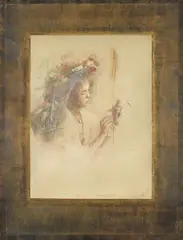 Mersad Berber, Flora, 1990, Collotype print