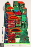 Good morning city by Friedensreich Hundertwasser, 1969, Silkscreen in colours, sold Oct 2010