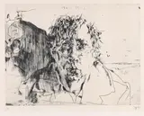 Horst Janssen, Melis Melis, 1974, Etching