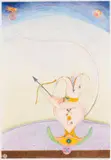 Der moralische Mondschütze by Friedrich Schröder-Sonnenstern, 1959, Coloured crayon drawing, sold Oct 2010