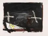La pràctica de l'art by Antoni Tàpies, 1973, Lithograph in colours, sold Oct 2010