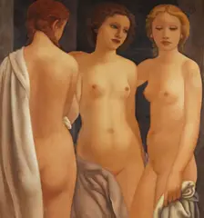 Bruno Paul Seener, Die drei Grazien, 1937, Oil on panel