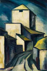 Walter Dexel, Straße bei Florenz (Zur Porta Romana II), 1913, Oil on cardboard