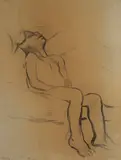 Schlafender Junge by Käthe Kollwitz, 1910, Charcoal drawing, sold Oct 2010