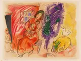 Marc Chagall, Maternité, 1954, Colour lithograph on wove paper with "ARCHES" watermark