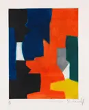 Serge Poliakoff, Composition bleue, rouge, verte et noire
