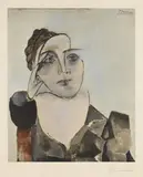 Nach - Portrait de Mlle D.M. (Dora Maar) by Pablo Picasso, 1960, Pochoir, sold Oct 2010