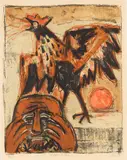 Otto Dix, Petrus und der Hahn, 1958, Lithograph in colours