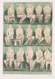 Henry Moore, Seated Figures, 1957, Lithograph in colours