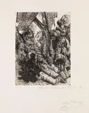 Otto Dix, Gesehen am Steilhang von Cléry-sur-Somme, 1924, Etching and aquatint