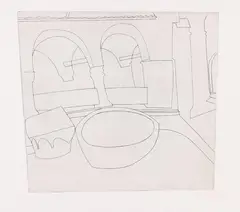 Torcello I by Ben Nicholson, 1967, Etching, sold Oct 2010