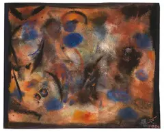 Todesanzeige einer blauen Katze by Hans Reichel, 1954, Watercolour, sold Oct 2010