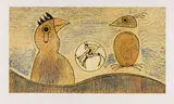 Max Ernst, Deux Oiseaux, 1975, Lithograph in colours