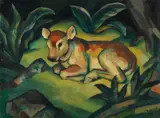 Harold Bengen, Kälbchen, 1923, Oil on cardboard