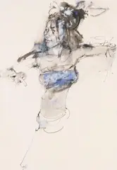 Antonio Blanco, Tänzerin (Tjempaka, die Tochter des Künstlers), 1972, Charcoal