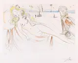 Vénus au joueur d'orgue by Salvador Dalí, 1971, Etching, sold Oct 2010