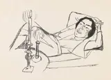 Max Beckmann, Liegende Frau (Bildnis Johanna Loeb), 1922, Lithograph