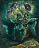 Paul Kuhfuss, Gloxinie, 1929, Oil on cardboard