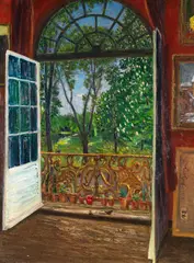 Richard Pietzsch, Mein Atelierfenster im Asamschlössl, 1931, Oil on canvas