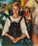 Willy Habl, Mädchenporträt, 1924, Oil on canvas