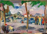 Franz Richard Scholz, Brühlsche Terrasse, 1920, Oil on canvas