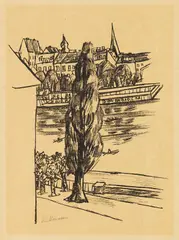 Flusslandschaft by Max Beckmann, 1923, Lithograph, sold Oct 2010
