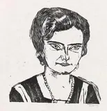 Max Beckmann, Bildnis Frau H.M. (Naila), 1923, Woodcut