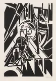 Walter Dexel, Sonne im Fenster, 1918, Woodcut