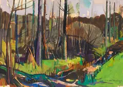 Bruno Müller-Linow, Herrngarten, 1947, Gouache