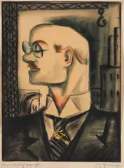 Männerporträt ("Einer, der etwas zu sagen hat") by Fritz Schirrmacher, 1923, Pastel, sold Oct 2010