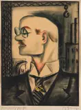 Fritz Schirrmacher, Männerporträt ("Einer, der etwas zu sagen hat"), 1923, Pastel