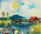 Alfred Ziethlow, Staffelsee bei Murnau, 1942, Watercolour