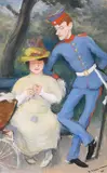 Karl Weinmair, Karl Valentin und Liesl Karlstadt, 1935, Gouache